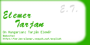 elemer tarjan business card